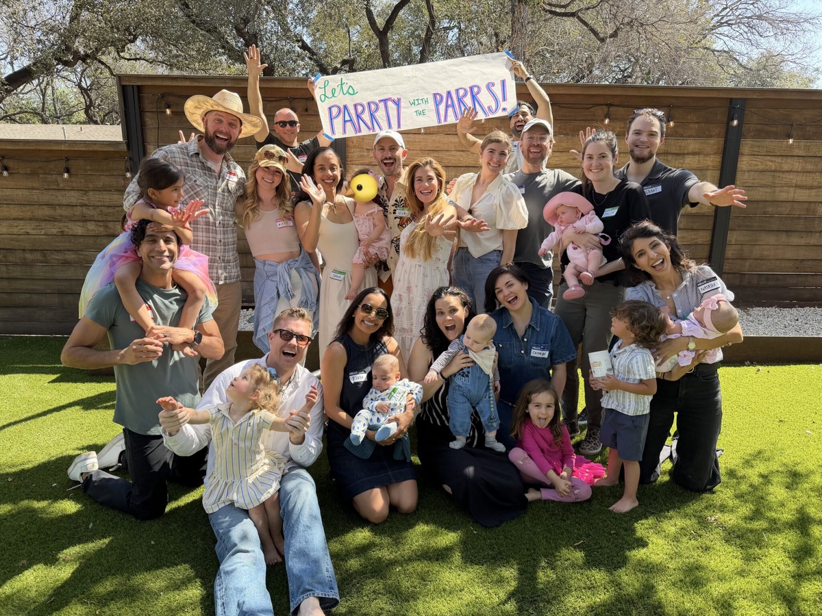 group photo for a party we hosted this past weekend in our backyard in Austin