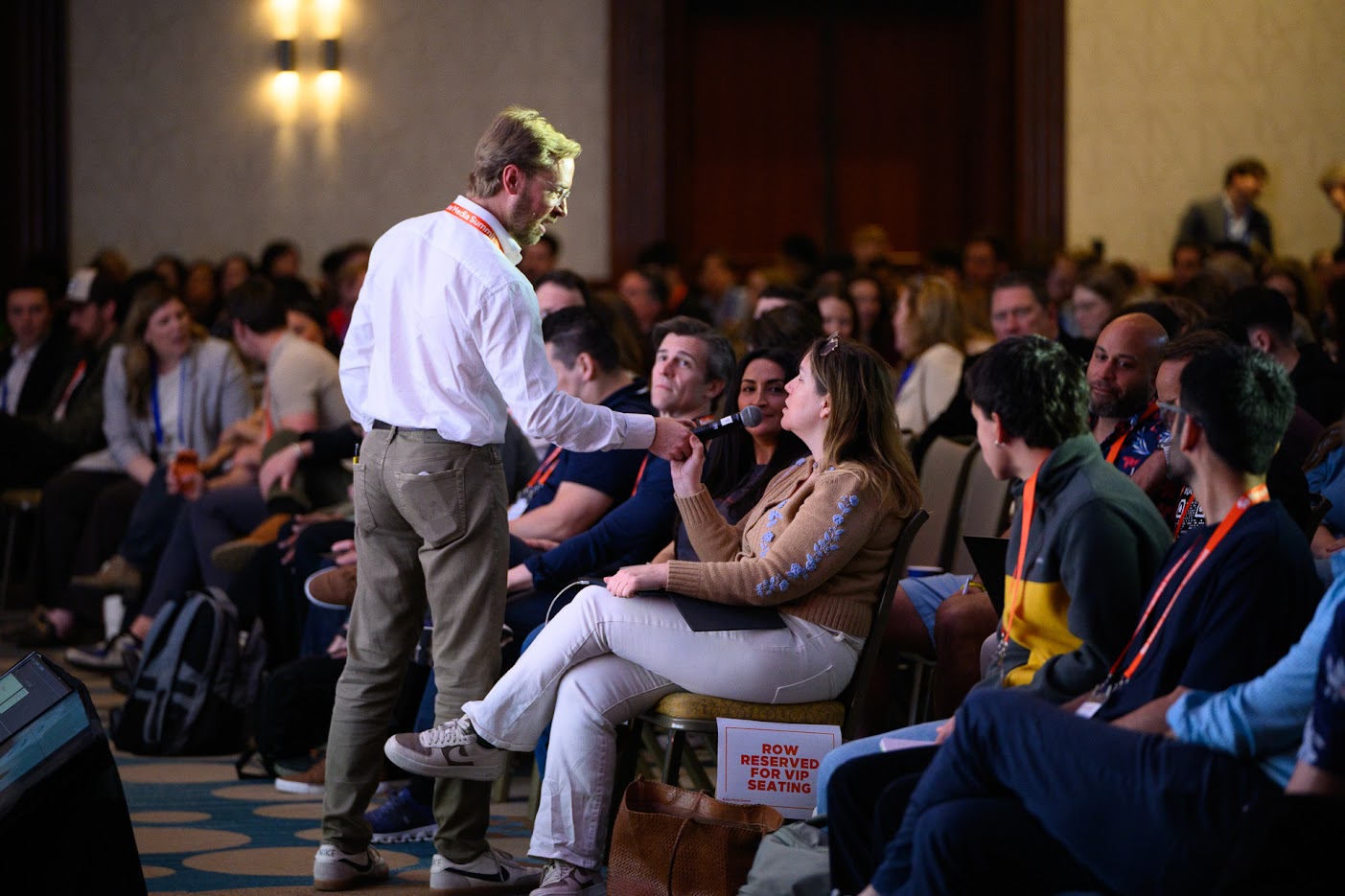 me doing crowd work last week at New Media Summit